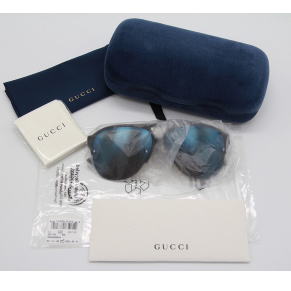 NEW GUCCI AVIATOR SUNGLASSES GUCCI GG0170S 002 MEN’S EYEWEAR GUCCI - Picture 10 of 11